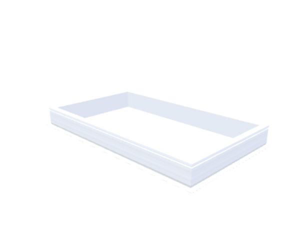 Skylux-PVC-Curb 100x180 cm-Fixed-Straight curb 20/00 (20 cm high - Standard for iWindow & iDome)-Not applicable-1