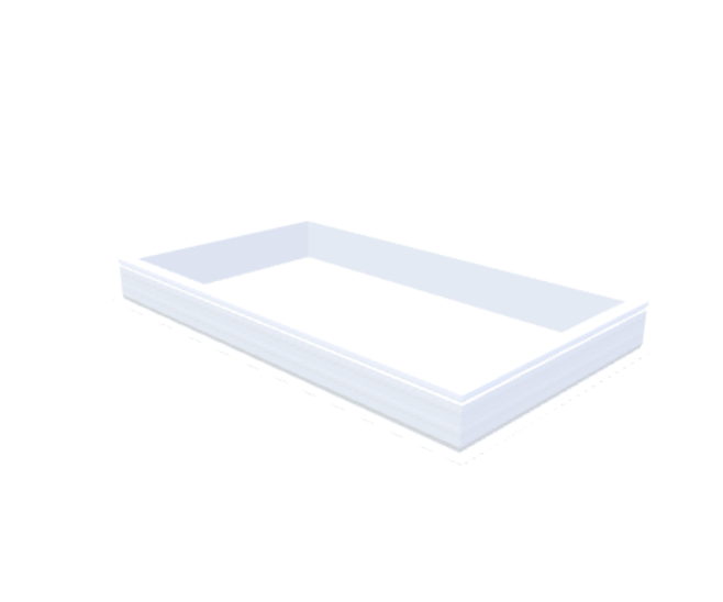Skylux-PVC-Curb 100x180 cm-Fixed-Straight curb 20/00 (20 cm high - Standard for iWindow & iDome)-Not applicable-1