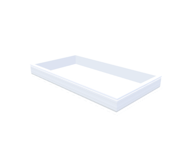 Skylux-PVC-Curb 100x190 cm-Fixed-Straight curb 20/00 (20 cm high - Standard for iWindow & iDome)-Not applicable-1