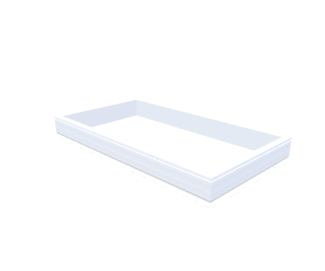 Skylux-PVC-Curb 100x190 cm-Fixed-Straight curb 20/00 (20 cm high - Standard for iWindow & iDome)-Not applicable-1
