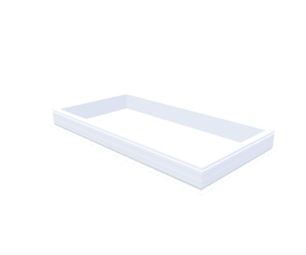 Skylux-PVC-Curb 100x200 cm-Fixed-Straight curb 20/00 (20 cm high - Standard for iWindow & iDome)-Not applicable-1