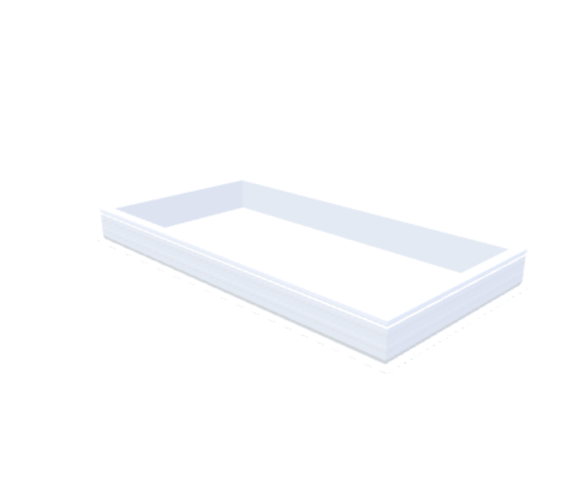 Skylux-PVC-Curb 100x200 cm-Fixed-Straight curb 20/00 (20 cm high - Standard for iWindow & iDome)-Not applicable-1