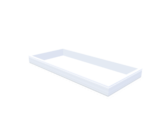 Skylux-PVC-Curb 100x230 cm-Fixed-Straight curb 20/00 (20 cm high - Standard for iWindow & iDome)-Not applicable-1