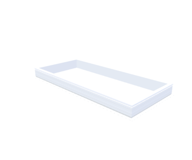 Skylux-PVC-Curb 100x230 cm-Fixed-Straight curb 20/00 (20 cm high - Standard for iWindow & iDome)-Not applicable-1