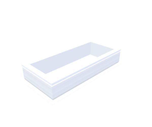Skylux-PVC-Curb 40x100 cm-Fixed-Straight curb 20/00 (20 cm high - Standard for iWindow & iDome)-Not applicable-1