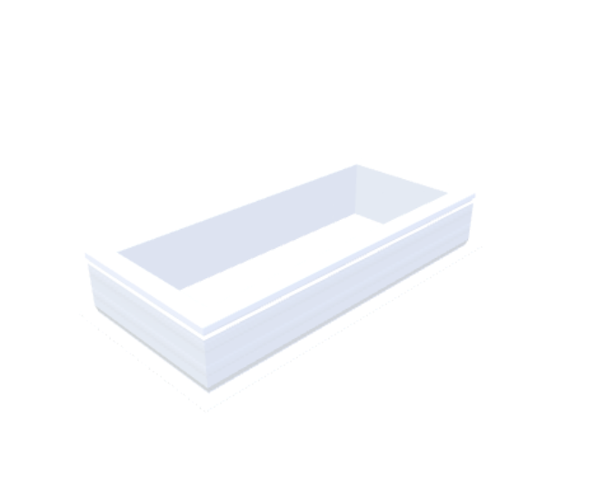 Skylux-PVC-Curb 40x100 cm-Fixed-Straight curb 20/00 (20 cm high - Standard for iWindow & iDome)-Not applicable-1