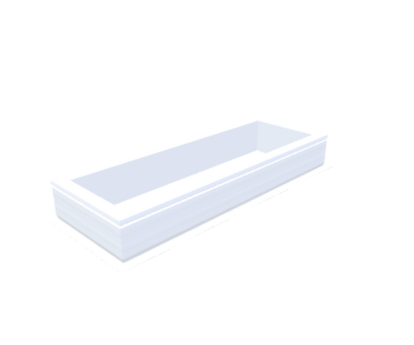 Skylux-PVC-Curb 40x130 cm-Fixed-Straight curb 20/00 (20 cm high - Standard for iWindow & iDome)-Not applicable-1