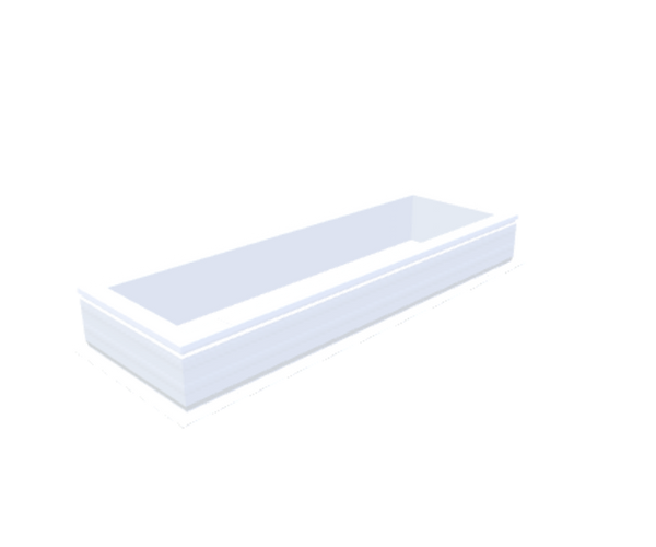 Skylux-PVC-Curb 40x140 cm-Fixed-Straight curb 20/00 (20 cm high - Standard for iWindow & iDome)-Not applicable-1