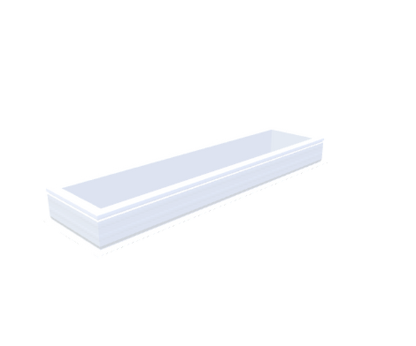 Skylux-PVC-Curb 40x190 cm-Fixed-Straight curb 20/00 (20 cm high - Standard for iWindow & iDome)-Not applicable-1