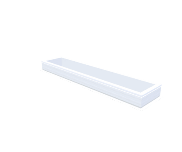 Skylux-PVC-Curb 40x220 cm-Fixed-Straight curb 20/00 (20 cm high - Standard for iWindow & iDome)-Not applicable-1