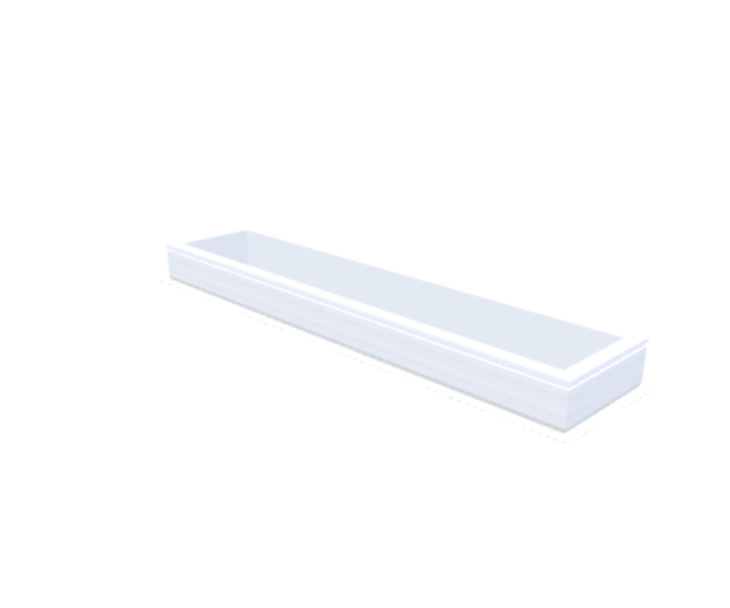 Skylux-PVC-Curb 40x220 cm-Fixed-Straight curb 20/00 (20 cm high - Standard for iWindow & iDome)-Not applicable-1