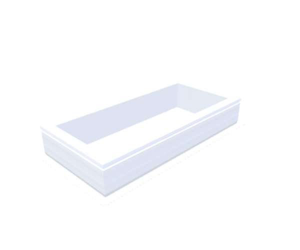 Skylux-PVC-Curb 45x105 cm-Fixed-Straight curb 20/00 (20 cm high - Standard for iWindow & iDome)-Not applicable-1