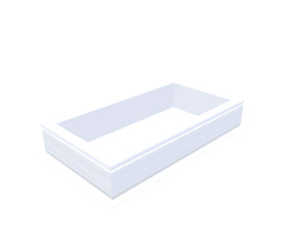 Skylux-PVC-Curb 50x100 cm-Fixed-Straight curb 20/00 (20 cm high - Standard for iWindow & iDome)-Not applicable-1