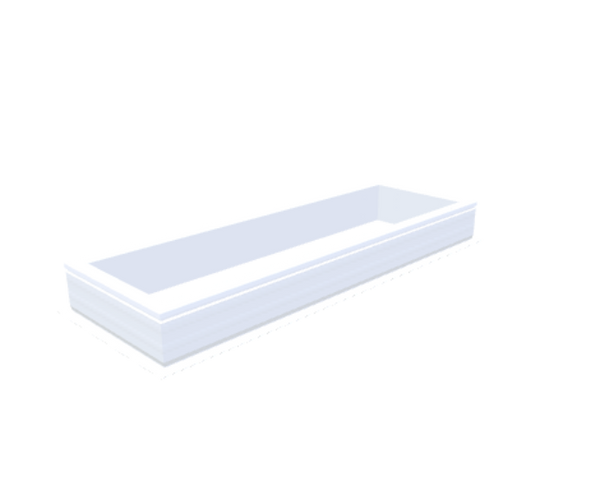 Skylux-PVC-Curb 50x170 cm-Fixed-Straight curb 20/00 (20 cm high - Standard for iWindow & iDome)-Not applicable-1