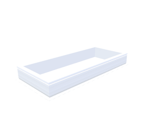Skylux-PVC-Curb 60x150 cm-Fixed-Straight curb 20/00 (20 cm high - Standard for iWindow & iDome)-Not applicable-1