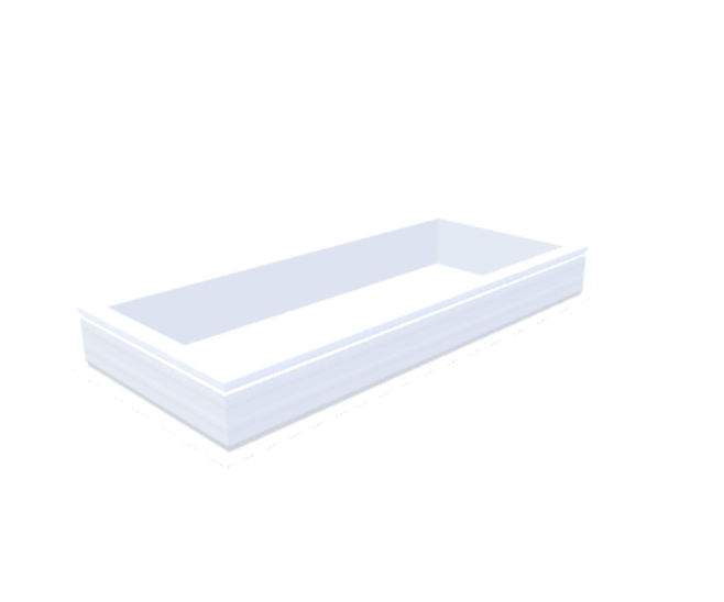 Skylux-PVC-Curb 60x150 cm-Fixed-Straight curb 20/00 (20 cm high - Standard for iWindow & iDome)-Not applicable-1