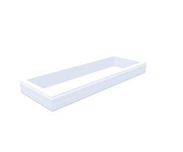 Skylux-PVC-Curb 60x180 cm-Fixed-Straight curb 20/00 (20 cm high - Standard for iWindow & iDome)-Not applicable-1