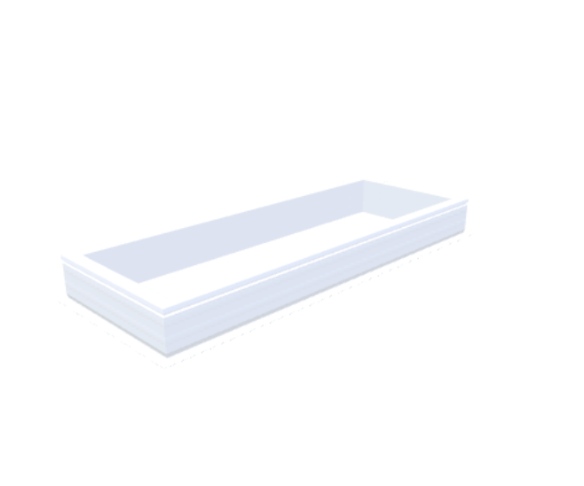 Skylux-PVC-Curb 60x180 cm-Fixed-Straight curb 20/00 (20 cm high - Standard for iWindow & iDome)-Not applicable-1