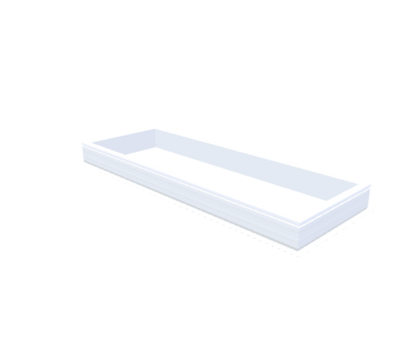 Skylux-PVC-Curb 75x225 cm-Fixed-Straight curb 20/00 (20 cm high - Standard for iWindow & iDome)-Not applicable-1