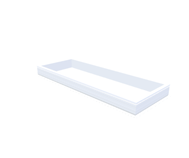 Skylux-PVC-Curb 80x230 cm-Fixed-Straight curb 20/00 (20 cm high - Standard for iWindow & iDome)-Not applicable-1