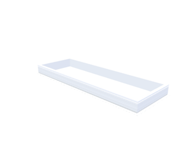 Skylux-PVC-Curb 80x250 cm-Fixed-Straight curb 20/00 (20 cm high - Standard for iWindow & iDome)-Not applicable-1