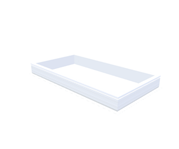 Skylux-PVC-Curb 90x180 cm-Fixed-Straight curb 20/00 (20 cm high - Standard for iWindow & iDome)-Not applicable-1