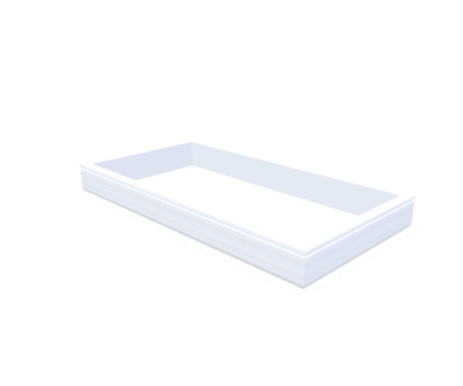 Skylux-PVC-Curb 90x180 cm-Fixed-Straight curb 20/00 (20 cm high - Standard for iWindow & iDome)-Not applicable-1