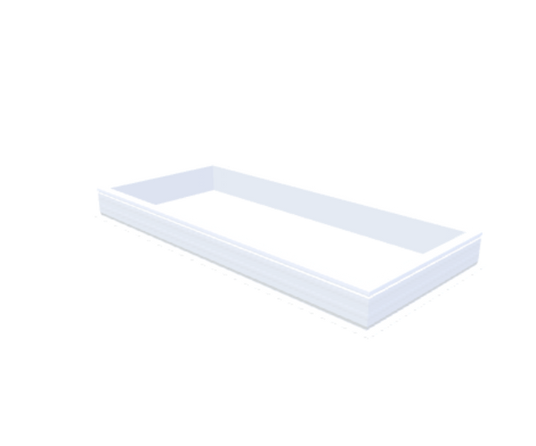 Skylux-PVC-Curb 90x210 cm-Fixed-Straight curb 20/00 (20 cm high - Standard for iWindow & iDome)-Not applicable-1