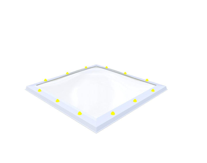 Skylux-Skylight 100x100 cm-Triple-walled (1.70 W/m²K) Heated space? Choose this version or higher!-Acrylic (10 times more impact-resistant than glass)-Clear * just like glass-11