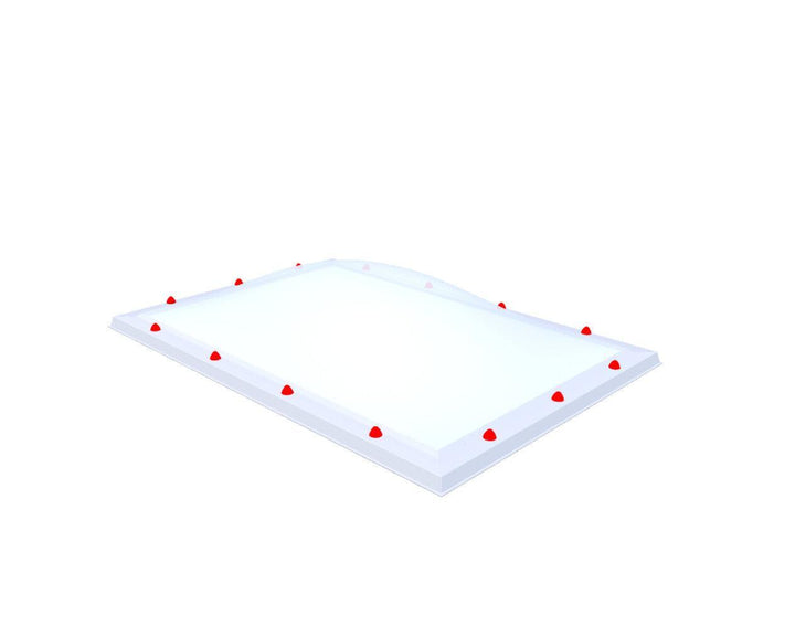 Skylux-Skylight 100x150 cm-Triple-walled (1.70 W/m²K) Heated space? Choose this version or higher!-Polycarbonate (250 times more impact-resistant than glass)-Heat-reflective * opal & non transparent-15
