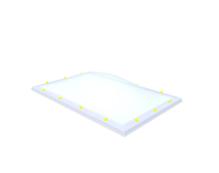 Skylux-Skylight 100x160 cm-Triple-walled (1.70 W/m²K) Heated space? Choose this version or higher!-Acrylic (10 times more impact-resistant than glass)-Opal * (milk glass) non transparent-12