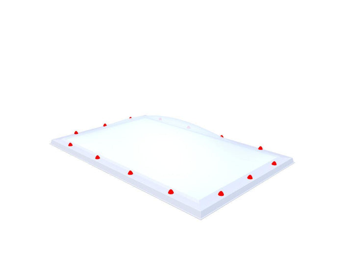 Skylux-Skylight 100x160 cm-Triple-walled (1.70 W/m²K) Heated space? Choose this version or higher!-Polycarbonate (250 times more impact-resistant than glass)-Heat-reflective * opal & non transparent-15