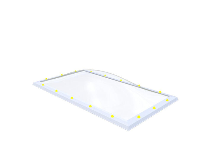Skylux-Skylight 100x190 cm-Four-walled (1.28 W/m²K)-Acrylic (10 times more impact-resistant than glass)-Clear * just like glass-16