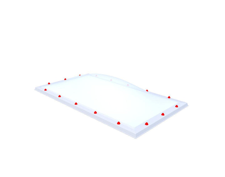 Skylux-Skylight 100x190 cm-Triple-walled (1.70 W/m²K) Heated space? Choose this version or higher!-Polycarbonate (250 times more impact-resistant than glass)-Heat-reflective * opal & non transparent-15