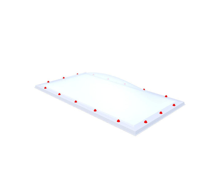Skylux-Skylight 100x200 cm-Triple-walled (1.70 W/m²K) Heated space? Choose this version or higher!-Polycarbonate (250 times more impact-resistant than glass)-Heat-reflective * opal & non transparent-15