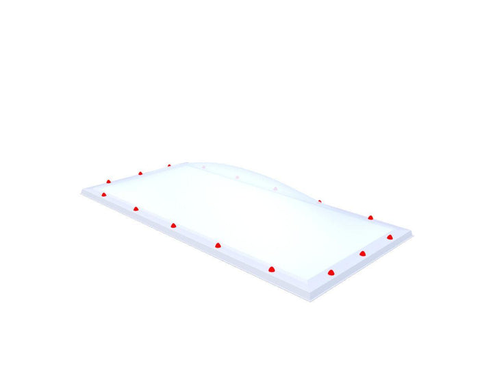 Skylux-Skylight 100x220 cm-Triple-walled (1.70 W/m²K) Heated space? Choose this version or higher!-Polycarbonate (250 times more impact-resistant than glass)-Heat-reflective * opal & non transparent-15