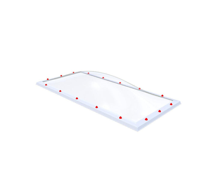 Skylux-Skylight 100x230 cm-Triple-walled (1.70 W/m²K) Heated space? Choose this version or higher!-Polycarbonate (250 times more impact-resistant than glass)-Clear * just like glass-13