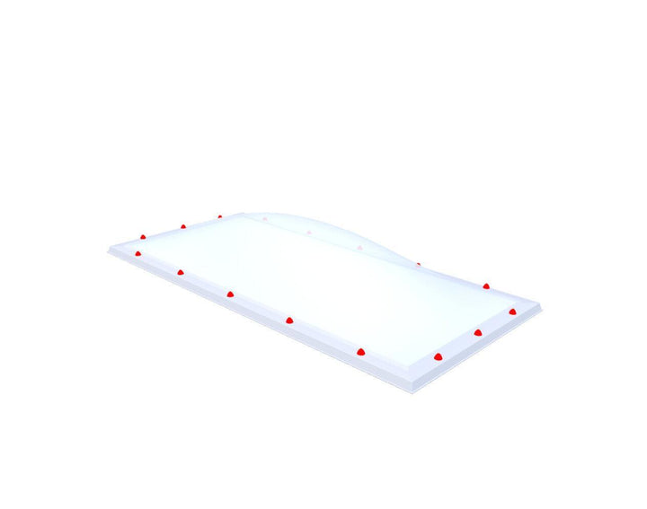Skylux-Skylight 100x230 cm-Triple-walled (1.70 W/m²K) Heated space? Choose this version or higher!-Polycarbonate (250 times more impact-resistant than glass)-Heat-reflective * opal & non transparent-15