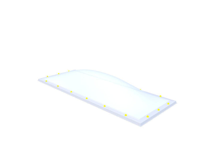 Skylux-Skylight 100x280 cm-Double-walled (2.90 W/m²K)-Acrylic (10 times more impact-resistant than glass)-Opal * (milk glass) non transparent-7