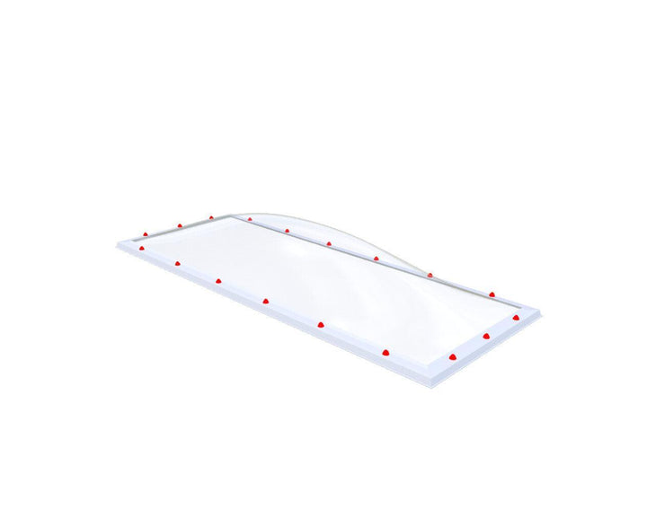 Skylux-Skylight 100x280 cm-Triple-walled (1.70 W/m²K) Heated space? Choose this version or higher!-Polycarbonate (250 times more impact-resistant than glass)-Clear * just like glass-13