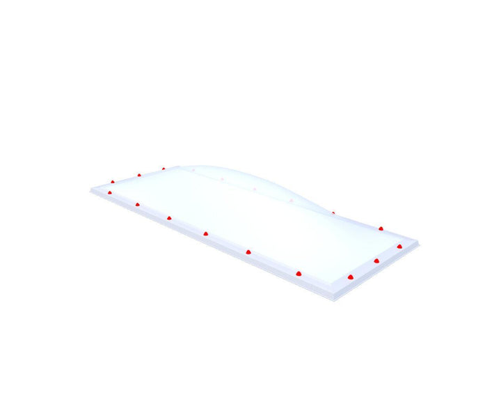 Skylux-Skylight 100x280 cm-Triple-walled (1.70 W/m²K) Heated space? Choose this version or higher!-Polycarbonate (250 times more impact-resistant than glass)-Heat-reflective * opal & non transparent-15