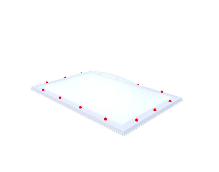 Skylux-Skylight 105x165 cm-Triple-walled (1.70 W/m²K) Heated space? Choose this version or higher!-Polycarbonate (250 times more impact-resistant than glass)-Heat-reflective * opal & non transparent-15