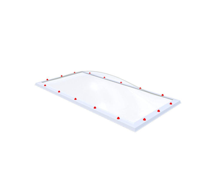 Skylux-Skylight 105x225 cm-Four-walled (1.28 W/m²K)-Polycarbonate (250 times more impact-resistant than glass)-Clear * just like glass-18