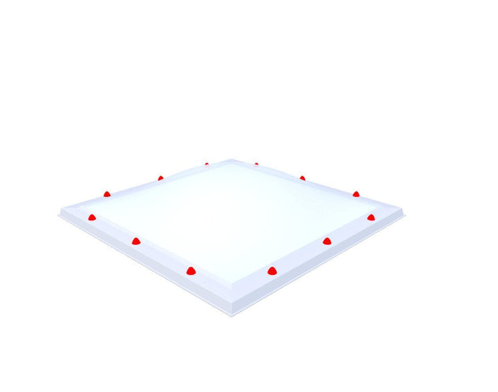 Skylux-Skylight 110x110 cm-Triple-walled (1.70 W/m²K) Heated space? Choose this version or higher!-Polycarbonate (250 times more impact-resistant than glass)-Heat-reflective * opal & non transparent-15
