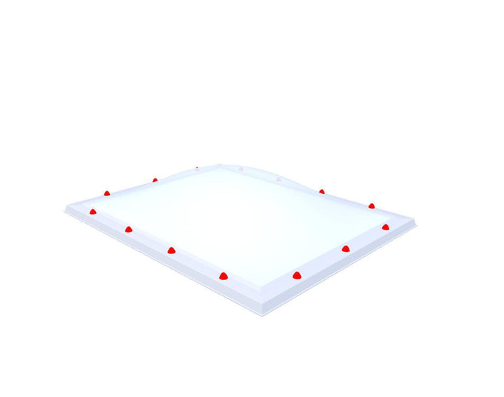Skylux-Skylight 110x140 cm-Double-walled (2.90 W/m²K)-Polycarbonate (250 times more impact-resistant than glass)-Opal * (milk glass) non transparent-9