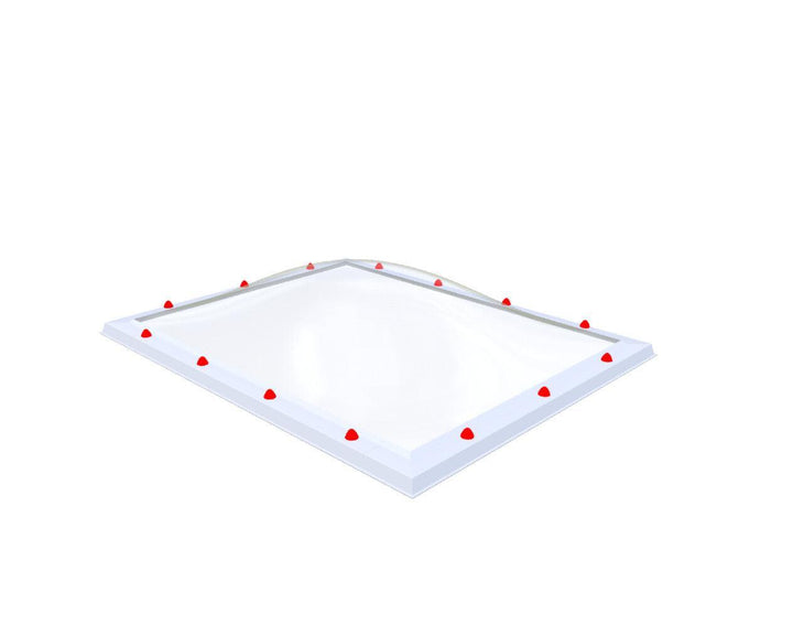 Skylux-Skylight 110x140 cm-Four-walled (1.28 W/m²K)-Polycarbonate (250 times more impact-resistant than glass)-Clear * just like glass-18