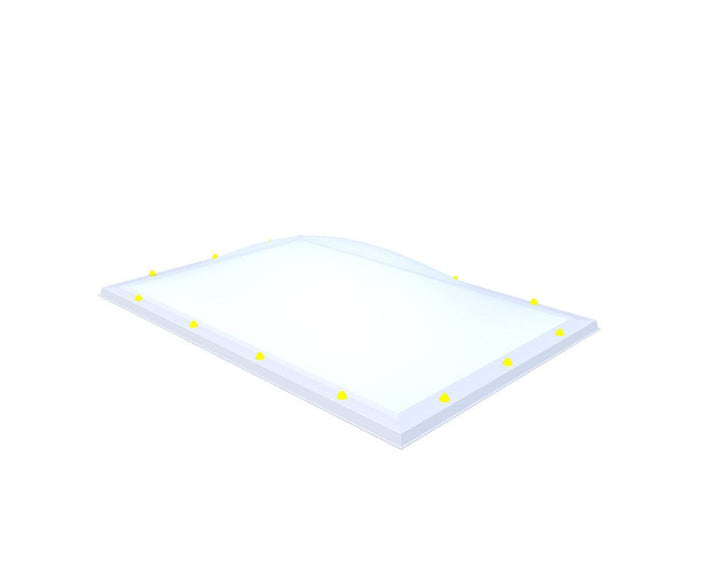 Skylux-Skylight 120x180 cm-Triple-walled (1.70 W/m²K) Heated space? Choose this version or higher!-Acrylic (10 times more impact-resistant than glass)-Opal * (milk glass) non transparent-12