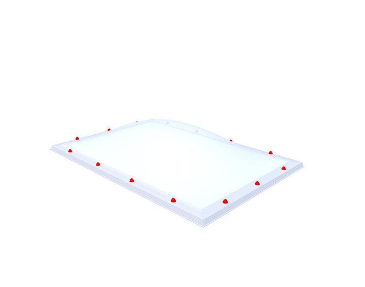 Skylux-Skylight 120x180 cm-Triple-walled (1.70 W/m²K) Heated space? Choose this version or higher!-Polycarbonate (250 times more impact-resistant than glass)-Heat-reflective * opal & non transparent-15
