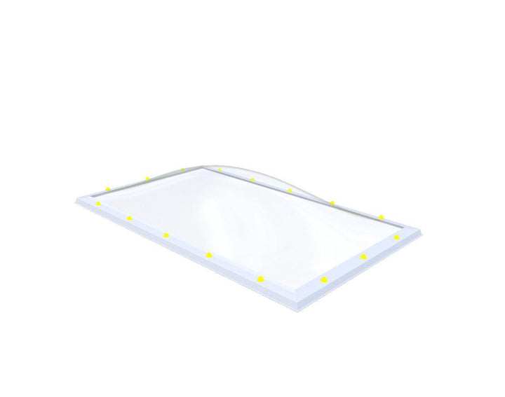 Skylux-Skylight 120x210 cm-Four-walled (1.28 W/m²K)-Acrylic (10 times more impact-resistant than glass)-Clear * just like glass-16