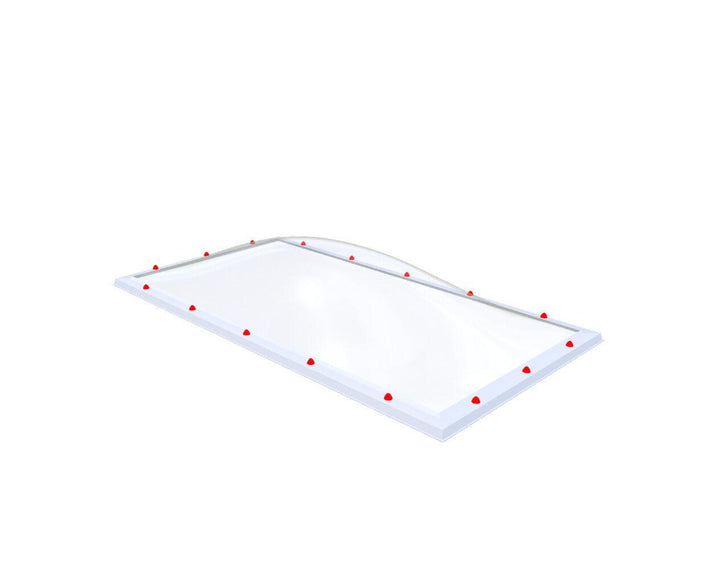 Skylux-Skylight 120x240 cm-Double-walled (2.90 W/m²K)-Polycarbonate (250 times more impact-resistant than glass)-Clear * just like glass-8